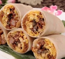 Spring Roll Wrapped in Pancake