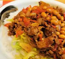 Stir-fried Yellow Beef Rice