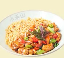 Basil Stir-Fried Chicken Handmade Noodles