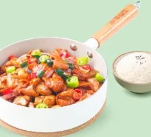Spicy Intestine and Chicken Rice