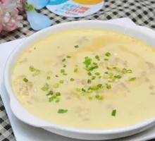 Minced Pork Steamed Egg