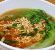 Vegetable and Pork Noodle Soup