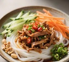 Spicy and Sour Pork Sauce Noodles