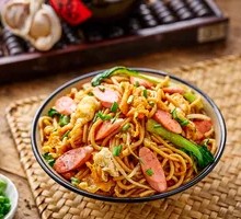 Ham Sausage Fried Noodles