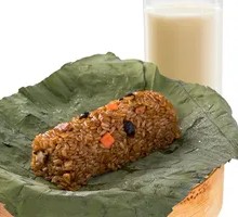 Lotus Leaf Sticky Rice Chicken with Soy Milk