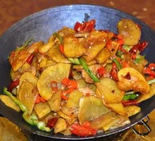 Spicy Potatoes in Dry Pot