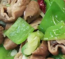 Green Pepper and Intestine Stir-fry