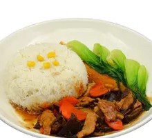 Wood Ear Mushroom and Pork Rice Bowl
