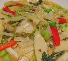 Bamboo Shoot and Edamame Stir-fry