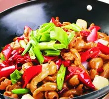 Spicy Pork Intestines in Dry Pot