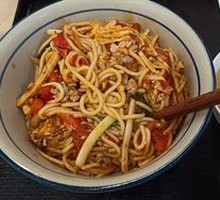 Tomato Sauce Mixed with Noodles