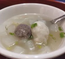 Double Meatball Carrot Chicken Soup