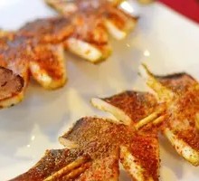 Grilled Squid on Iron Plate