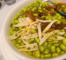 Tender Steamed Edamame and Bamboo Shoots