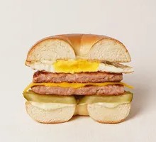 Lemon Pork Bagel Burger