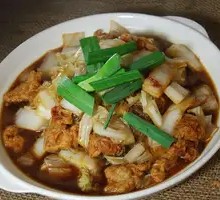 Bok Choy Stir-Fried with Fried Tofu Puffs