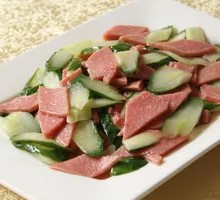 Cucumber with Ham Sausage Stir-fry