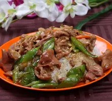 Spicy Pork Intestine Rice Bowl