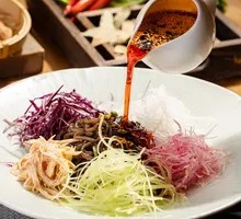 Spicy Chicken丝 with Fern Root Noodles