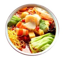 Squid Ball and Crab Stick Hot Pot Rice Noodles