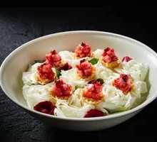 Rose Wine-Infused Fruit Duck Liver Tower
