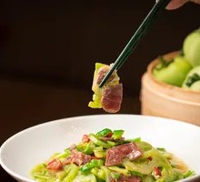 Green Tomato Stir-fried with Ham Slices