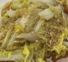 Steamed Baby Bok Choy with Garlic Paste