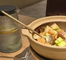 Braised Shrimp Paste with Loofah in Clay Pot