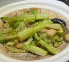 Stir-fried Lettuce with Shrimp Paste