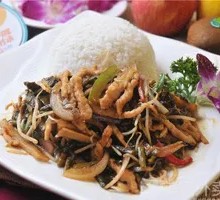 Pickled Mustard Greens and Pork Rice Bowl