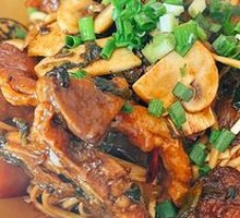 Pork Cutlet and Meatball Sour Spicy Noodles