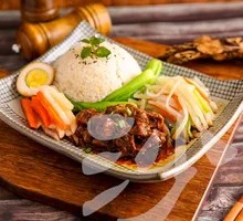 Pork stomach soup rice