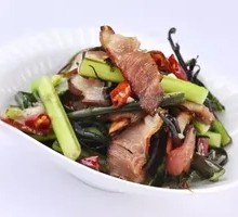 Bok Choy Stir-Fried with Preserved Meat
