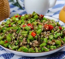 Olive Vegetable and Minced Pork Stir-fry with Green Beans