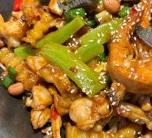 Dry Pot Frog and Shrimp