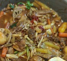 Fresh Chicken Wing Tips with Three Sauces Stew