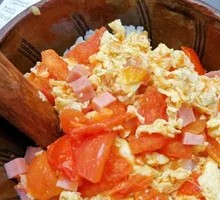 Ham Tomato Egg Rice