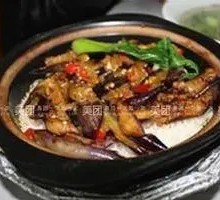 Minced Pork Eggplant Baozi Rice