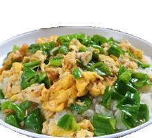 Green Pepper and Egg Rice Bowl