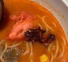 Beef Noodle Soup with Tomato Broth