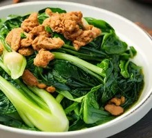 Pork Lard Crumbs Stir-fried with Baby Bok Choy