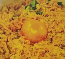 Savory Pork Floss and Egg Yolk Sticky Rice
