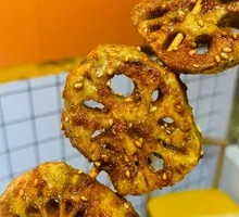 Fried Lotus Root Skewers