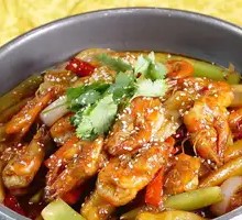 Dry Pot Chicken and Shrimp