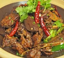 Duck Blood Braised with Wild Duck