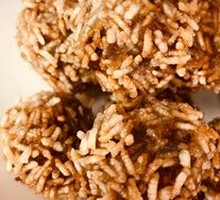 Crispy Lotus Root Dumplings with Rice Crackers
