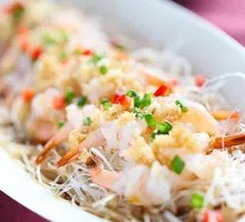 Steamed Tiger Prawn with Garlic and Vermicelli