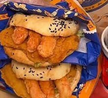 Crispy Chicken Shrimp Double Burger