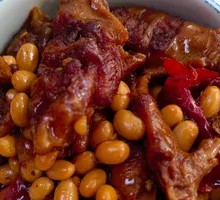 Stewed Chicken Wings, Chicken Feet with Soybeans