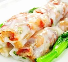 Barbecued Pork Egg Rice Noodle Roll